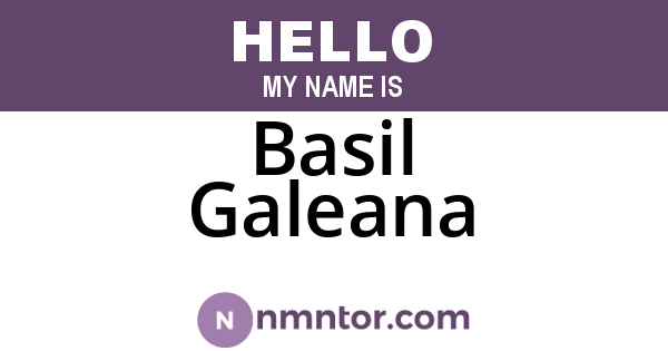 Basil Galeana