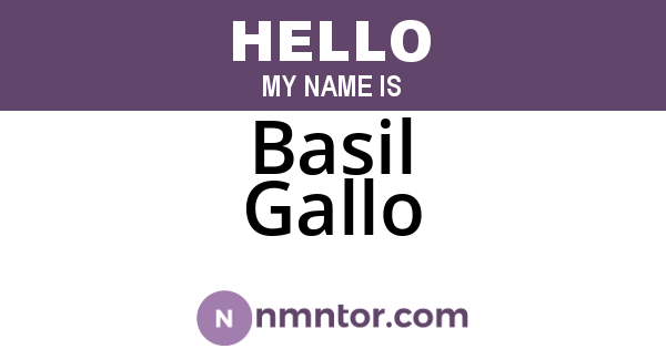 Basil Gallo