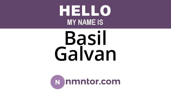 Basil Galvan