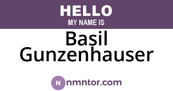 Basil Gunzenhauser