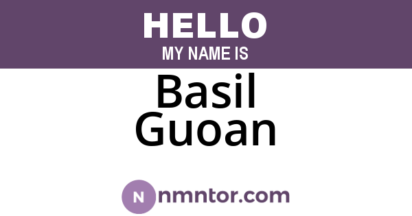 Basil Guoan