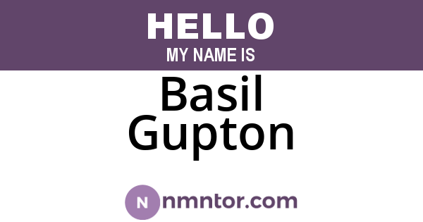 Basil Gupton