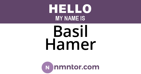 Basil Hamer