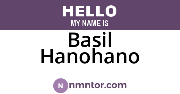 Basil Hanohano