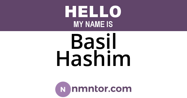 Basil Hashim