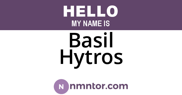 Basil Hytros