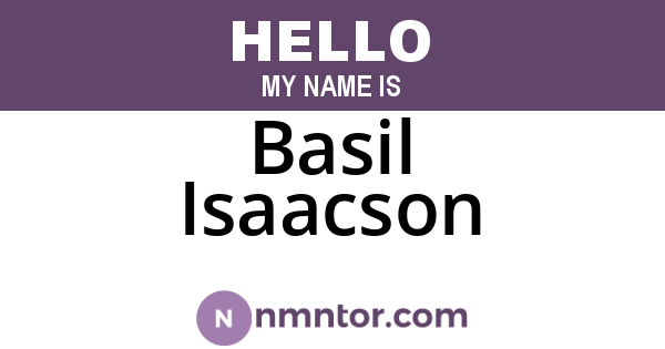 Basil Isaacson