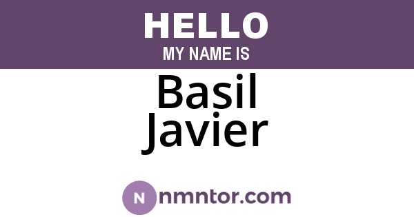 Basil Javier