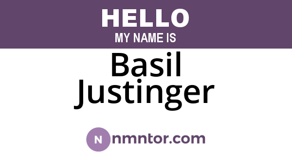 Basil Justinger