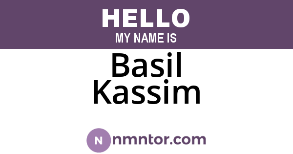 Basil Kassim