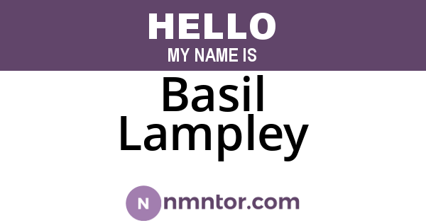 Basil Lampley