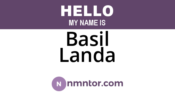 Basil Landa