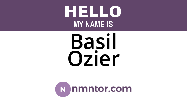 Basil Ozier