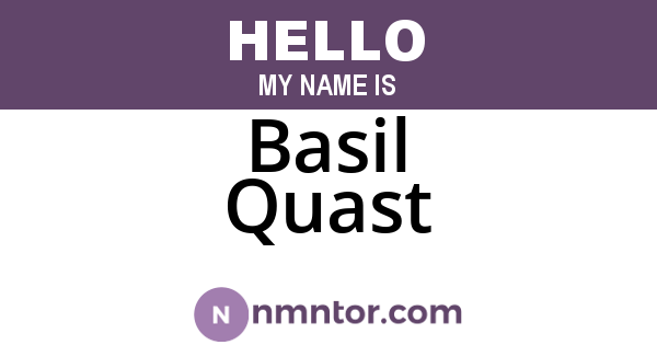 Basil Quast