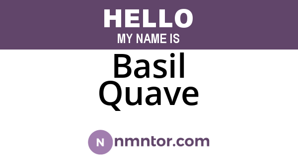 Basil Quave
