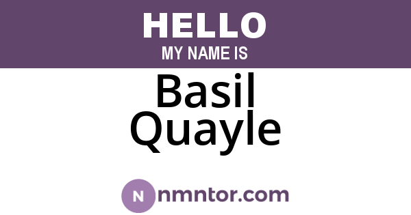 Basil Quayle