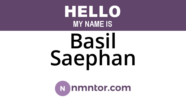 Basil Saephan