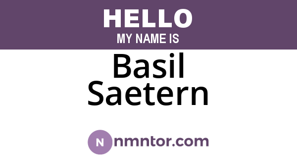 Basil Saetern