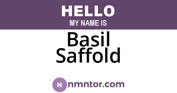 Basil Saffold