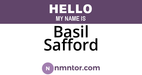 Basil Safford