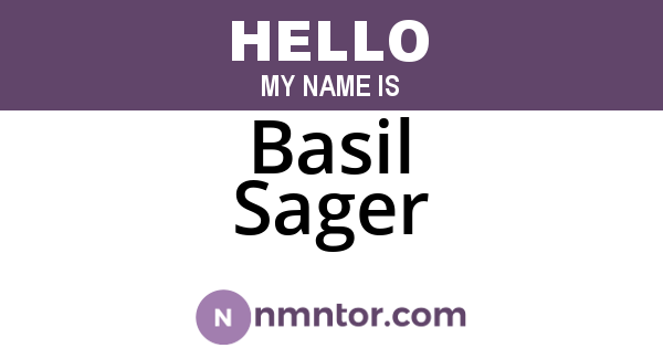 Basil Sager