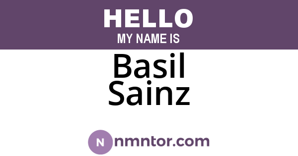 Basil Sainz