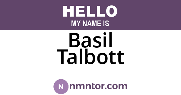 Basil Talbott