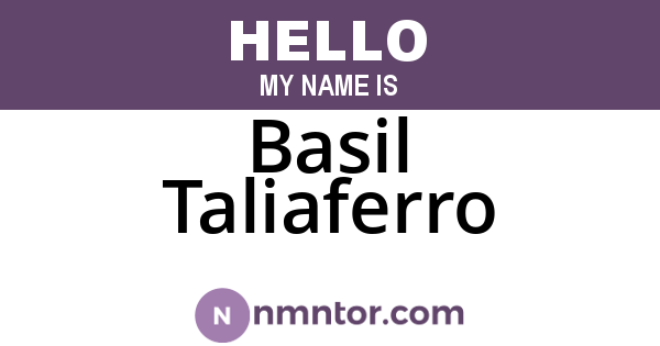 Basil Taliaferro