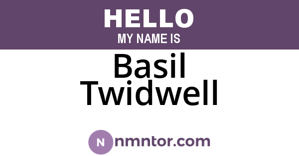 Basil Twidwell