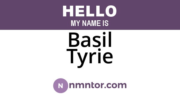Basil Tyrie