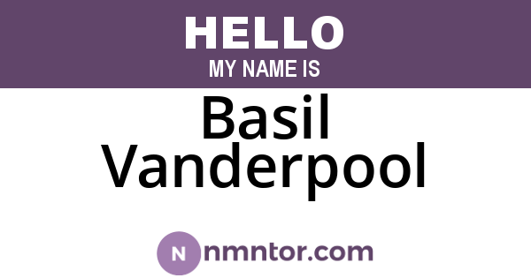 Basil Vanderpool