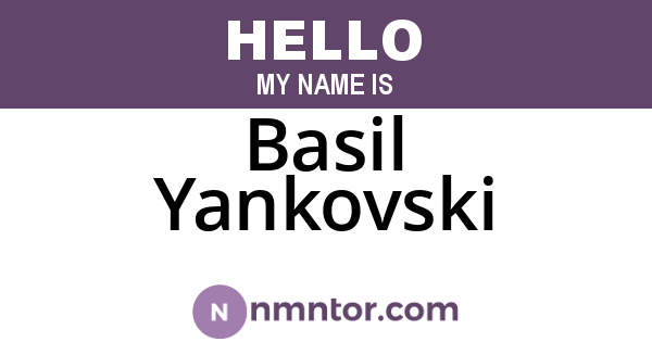 Basil Yankovski
