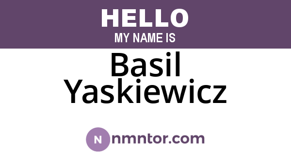Basil Yaskiewicz