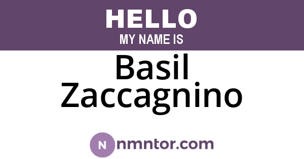 Basil Zaccagnino