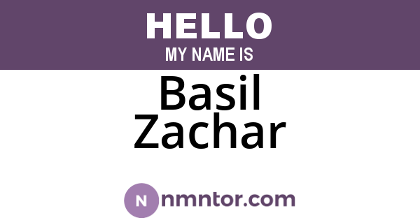 Basil Zachar