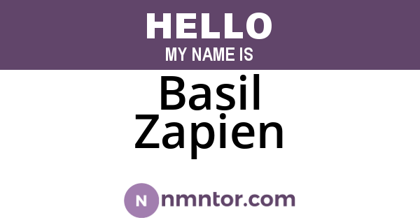 Basil Zapien