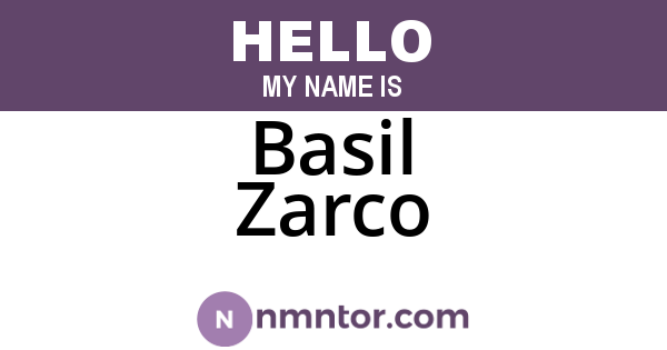 Basil Zarco