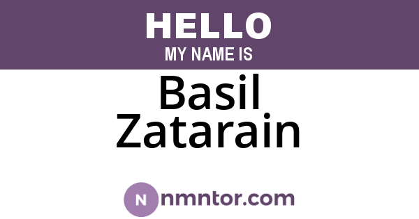 Basil Zatarain