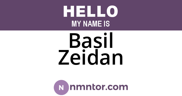 Basil Zeidan