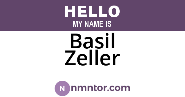 Basil Zeller