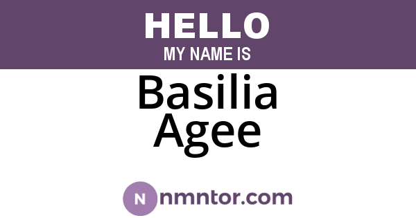 Basilia Agee