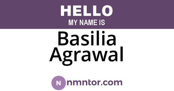 Basilia Agrawal