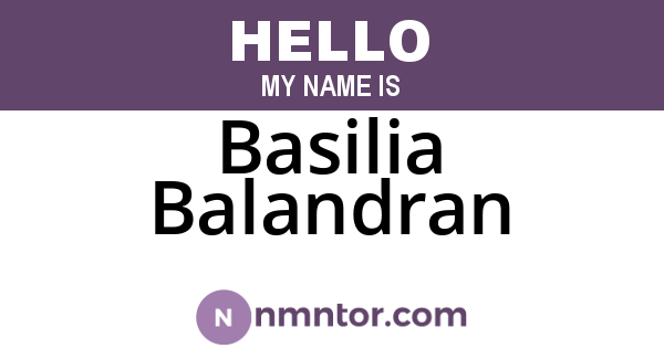 Basilia Balandran