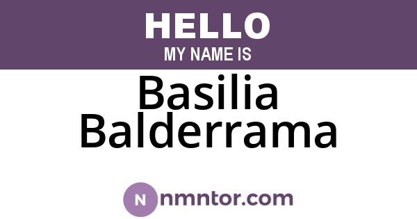 Basilia Balderrama