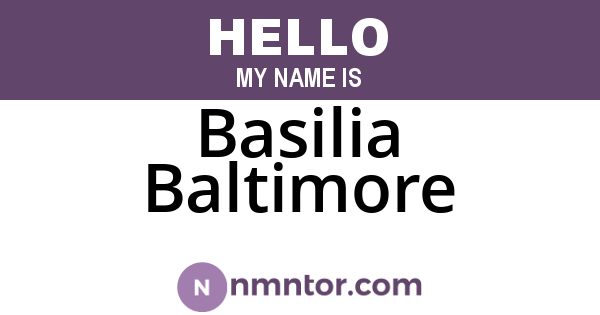 Basilia Baltimore
