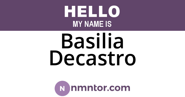 Basilia Decastro