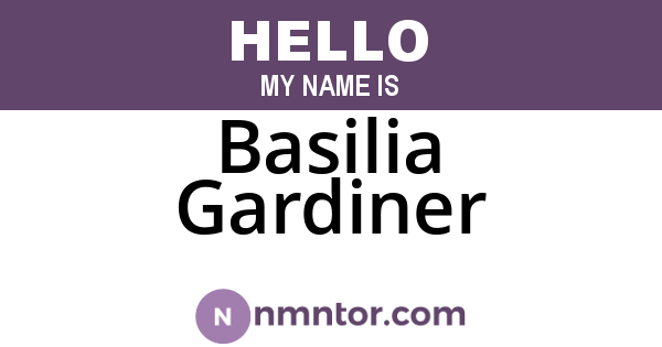 Basilia Gardiner