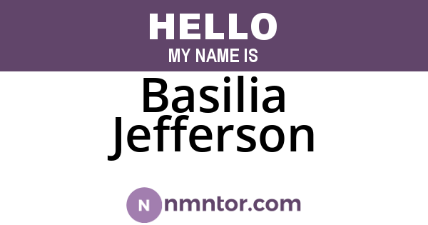 Basilia Jefferson