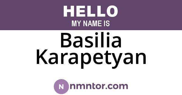 Basilia Karapetyan