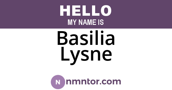 Basilia Lysne
